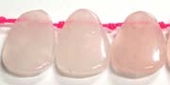 Rose Quartz 17x13mm tonge shapee beads per strand 28-beads incl pearls-Beadthemup