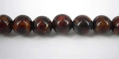Agate Dyed  Brown 8mm Polished round beads per strand 49Beads-beads incl pearls-Beadthemup