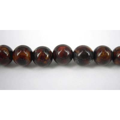 Agate Dyed  Brown 8mm Polished round beads per strand 49Beads