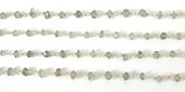 Sterling Silver + Labradorite Hanmade Chain per 50cm-beads incl pearls-Beadthemup