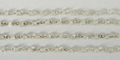 Sterling Silver Handmade chain Clear Quartz per 50cm-beads incl pearls-Beadthemup