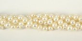 Fresh Water Pearl 5-6mm round beads per strand 78-beads incl pearls-Beadthemup