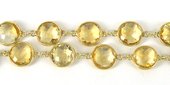 Vermeil & Citrine Connector 11x16mm-beads incl pearls-Beadthemup