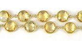 Vermeil & Citrine Connector 11x16mm-beads incl pearls-Beadthemup