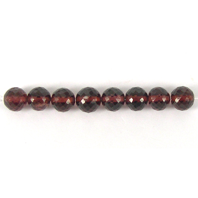 Garnet AAA+ 6mm Faceted Round bead