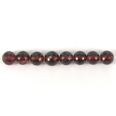 Garnet AAA+ 6mm Faceted Round EACH bead