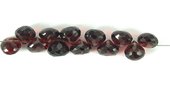 Garnet 6mm Faceted Onion Bead-beads incl pearls-Beadthemup