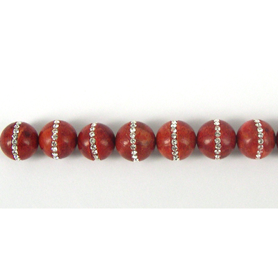 Sponge Coral 10mm W/Swarovski bead