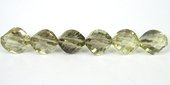 Lemon Quartz 12x17mm 4 side Olive Bead-beads incl pearls-Beadthemup