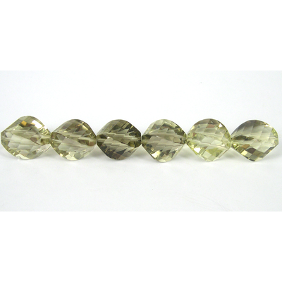 Lemon Quartz 12x17mm 4 side Olive Bead