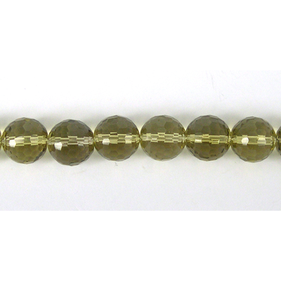 Whisky Quartz 12mm Faceted Round bead