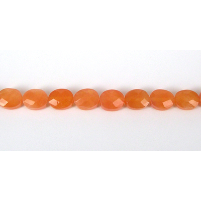Chalcedony orange fac oval 10x8x5 Bead
