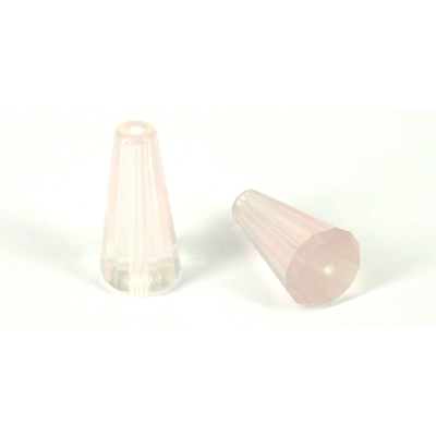 Rose Quartz Fac "Umbrella" 20x9mm Bead