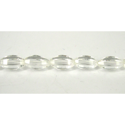 Clear Quartz Faceted Olive 9x5.5mm bead