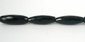 Onyx Faceted Olive bead 30 x 10 mm-beads incl pearls-Beadthemup