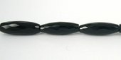 Onyx Faceted Olive bead 30x10mm EACH BEAD-beads incl pearls-Beadthemup