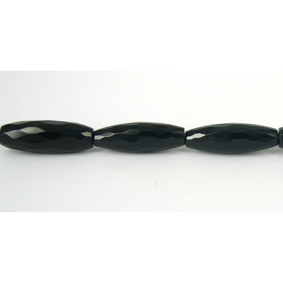 Onyx Faceted Olive bead 30x10mm EACH BEAD