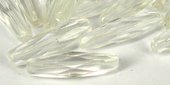 Clear Quartz 8x28mm Faceted  long Oiive bead-beads incl pearls-Beadthemup