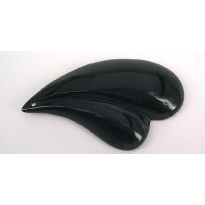 Agate Black 68mm Polished Inverted Heart