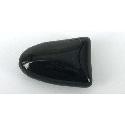 Black Agate 18x25mm Polished bell shape ea