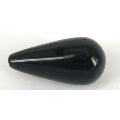 Black Agate 30mm Top Drill Briolette Bead
