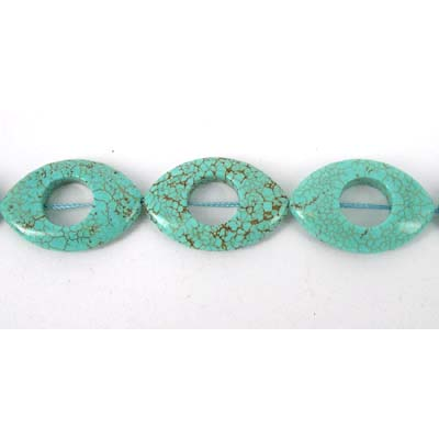 Dyed Howlite Elipse 28x19mm w/hole each bead