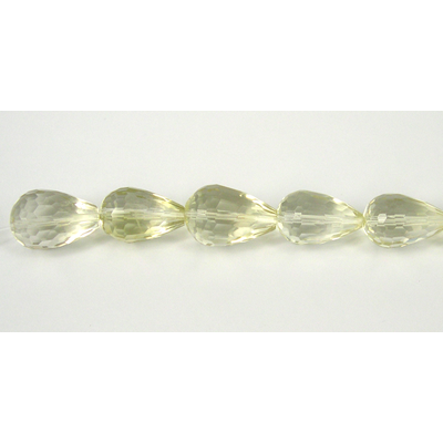 Lemon Quartz 13x18mm Faceted Teardrop fat Bead