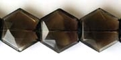 Smokey Quartz 20mm Hexagon Bead-beads incl pearls-Beadthemup