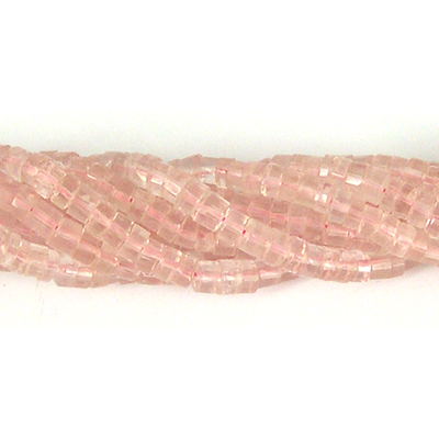 Rose Quartz Faceted Wheel 4mm beads per strand 130