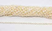 Fresh Water Pearl Rice 5x3mm White beads per strand 78 Pearl-beads incl pearls-Beadthemup