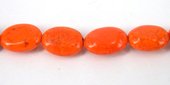 Howlite Dyed Oval Flat 14x10mm Orange/29b-beads incl pearls-Beadthemup