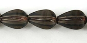 Smokey Quartz 12x16mm 6 side Teardrop bead-beads incl pearls-Beadthemup