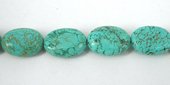 Howlite Dyed Oval Flat 14x10mm Turquoise/-beads incl pearls-Beadthemup