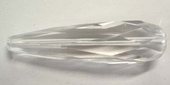 Clear Quartz 12x40mm Faceted teardrop bead-beads incl pearls-Beadthemup