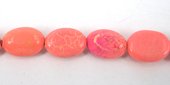 Howlite Dyed Oval Flat 14x10mm Pink/29Beads-beads incl pearls-Beadthemup