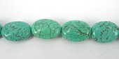 Howlite Dyed Oval Flat 14x10mm Turquoise/-beads incl pearls-Beadthemup