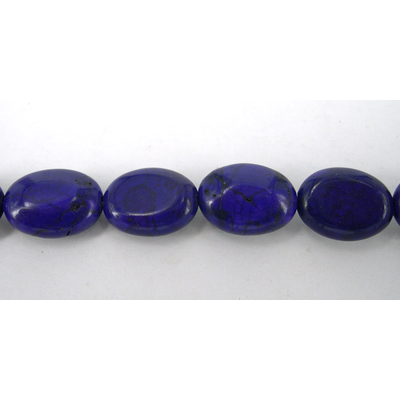 Howlite Dyed Oval Flat 14x10mm Purple/29b