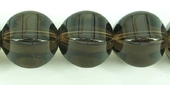 Smokey Quartz 16mm 6 side melon bead-beads incl pearls-Beadthemup