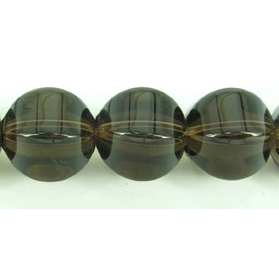 Smokey Quartz 16mm 6 side melon bead