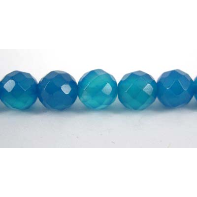 Agate Dyed Faceted Round 6mm beads per strand 68Beads Blue
