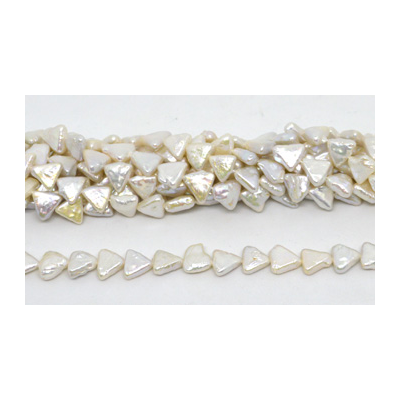 Fresh Water Pearl Triangle White beads per strand 38