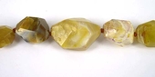 Agate Dyed Gold Fac,Grad Nugget beads per strand 17Beads-beads incl pearls-Beadthemup
