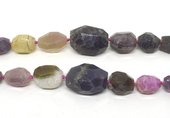 Agate Dyed Pink Fac,Grad Nugget beads per strand 15Beads-beads incl pearls-Beadthemup