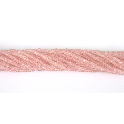 Rose Quartz Faceted Rondel 3x2mm beads per strand 195Beads