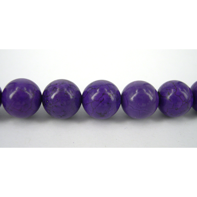 Howlite Dyed Round 10mm Purple beads per strand 41Beads