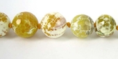 Agate Dyed/crkle grad 8-16mm yellow/grn-beads incl pearls-Beadthemup