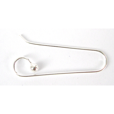 Sterling Silver 30mm Sheppard 3mm ball pair