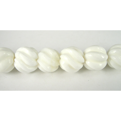 White Coral Carved 8mm beads per strand 40 Beads