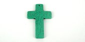 Dyed Howlite 90x60mm Cross pendant-beads incl pearls-Beadthemup