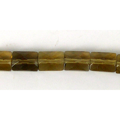 Whisky Quartz 6x8mm Faceted Tile bead